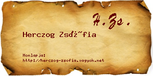 Herczog Zsófia névjegykártya