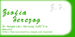 zsofia herczog business card